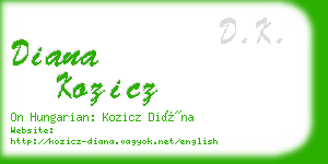 diana kozicz business card